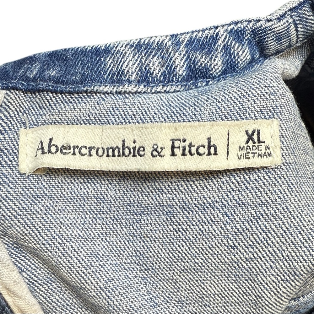 Abercrombie & Fitch Sleeveless Denim Midi Dress - Blue - Picture 3 of 5
